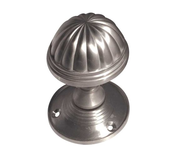 Frelan Hardware Fluted Mortice Door Knob, Satin Chrome (Sold In Pairs)