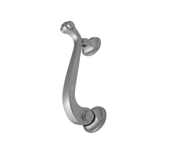 Frelan Hardware Scroll Door Knocker, Satin Chrome