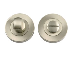 Frelan Hardware Bathroom Turn & Release (50Mm X 10Mm), Satin Nickel