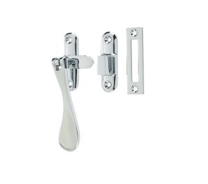 Frelan Hardware Hook And Mortice Casement Fastener, Polished Chrome