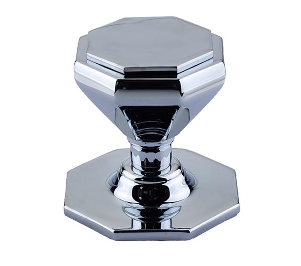 Frelan Hardware Octagonal Centre Door Knob (70Mm Diameter), Polished Chrome