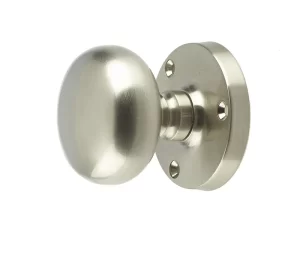 Mushroom Mortice Door Knob Satin Nickel