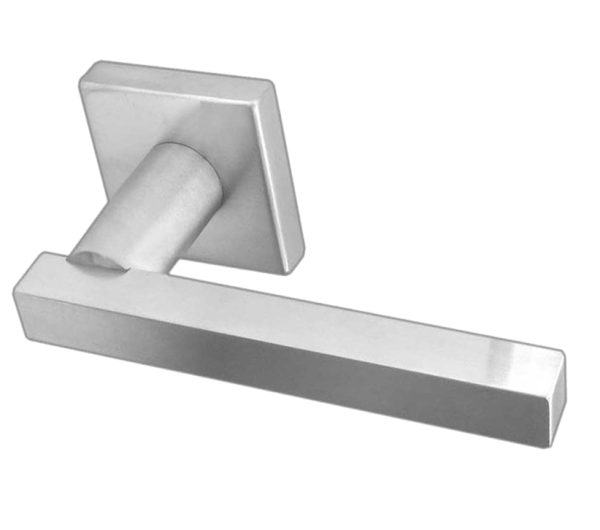 Frelan Hardware Paja Kubus Straight Door Handles On Square Rose