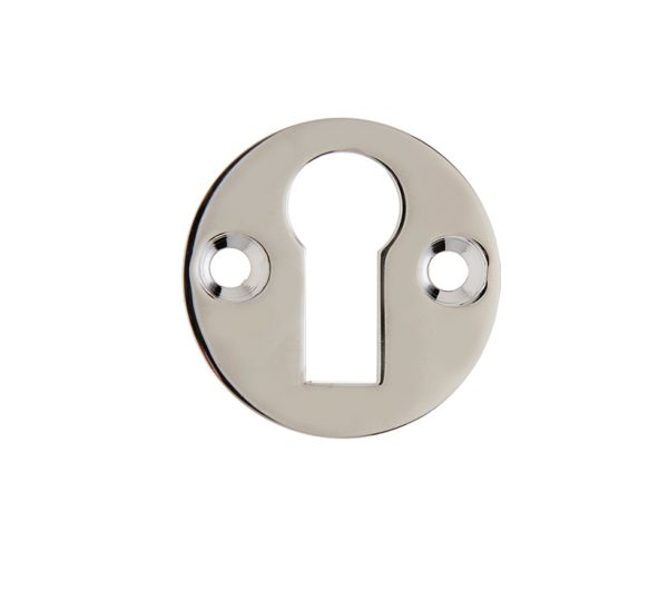 Frelan Hardware Standard Profile Round Escutcheon, Polished Nickel