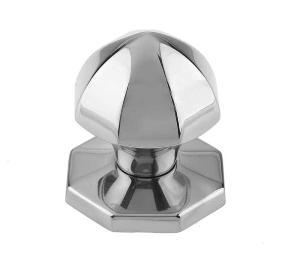 Frelan Hardware Octagonal Centre Door Knob (60Mm Diameter), Polished Chrome