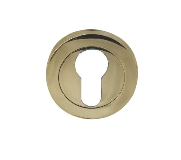 Frelan Hardware Euro Profile Escutcheon, Pvd Stainless Brass