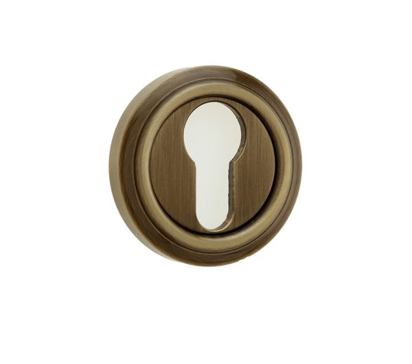 Frelan Hardware Parisian Euro Profile Escutcheon, Antique Bronze