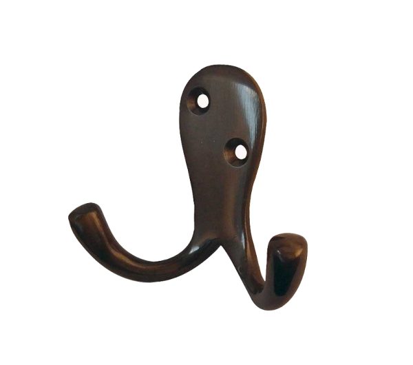 Frelan Hardware Double Robe Hook (53Mm X 27Mm), Dark Bronze