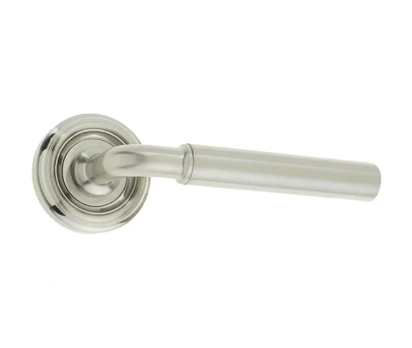 Elise Door Handle On Rose Satin Nickel