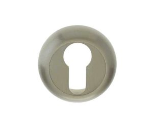 Frelan Hardware Euro Profile Bevelled Escutcheon, Satin Nickel