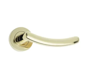 Mailand Door Handle On Rose Pvd Brass