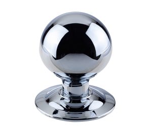 Frelan Hardware Centre Door Knob (75Mm Diameter), Polished Chrome