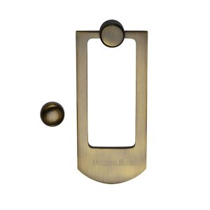 Heritage Brass Contemporary Door Knocker, Antique Brass