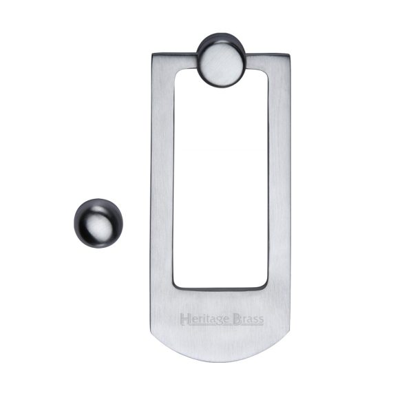 Heritage Brass Contemporary Door Knocker, Satin Chrome