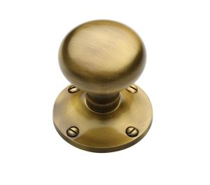 Heritage Brass Kensington Mortice Door Knobs, Antique Brass (Sold In Pairs)