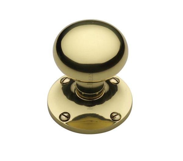 Heritage Brass Kensington Mortice Door Knobs, Polished Brass - (Sold In Pairs)