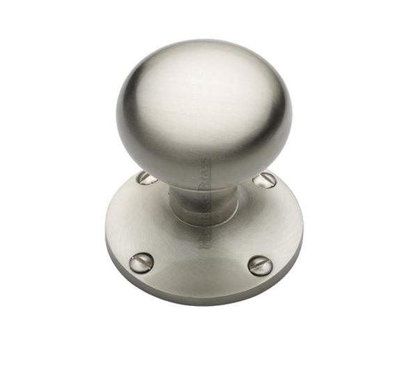 Heritage Brass Kensington Mortice Door Knobs, Satin Nickel (Sold In Pairs)