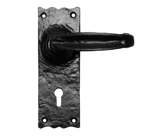 Ludlow Foundries Traditional V Levers, Black Antique Door Handles(Sold In Pairs)