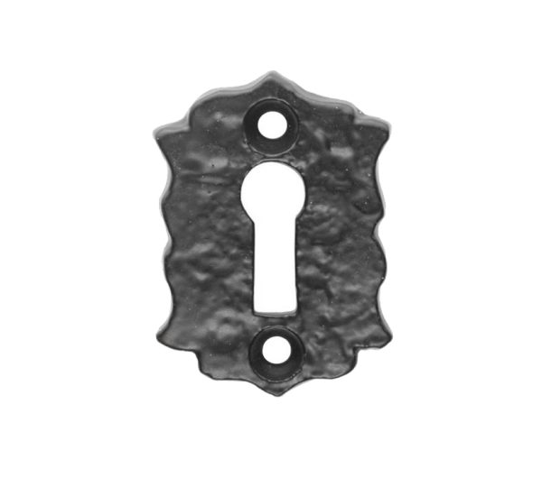 Ludlow Foundries Standard Profile Floral Escutcheon, Black Antique