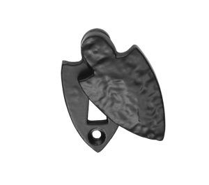 Ludlow Foundries Standard Profile Shield Covered Escutcheon, Black Antique