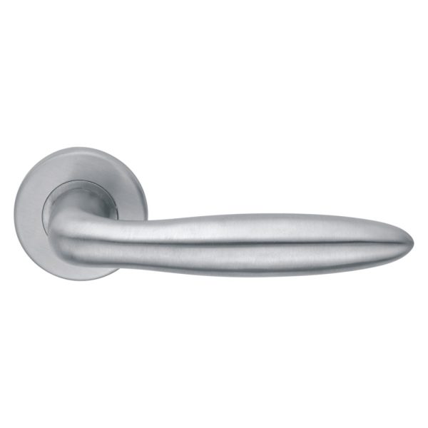 Investment Cast Solid Stainless Steel Lever -130 X 55 - Rose 52 X 8 Mm