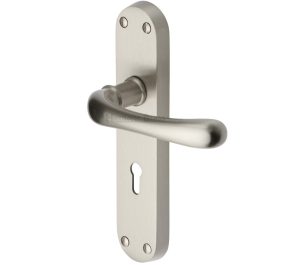 Heritage Brass Luna Satin Nickel Door Handles(Sold In Pairs)