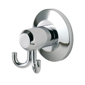 De'Leau LW02CP Deleau Tempo Double Robe Hook Polished Chrome