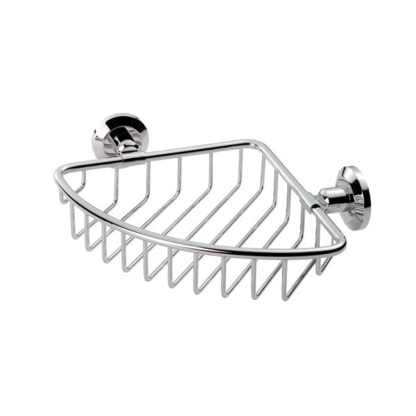 De'Leau LW17CP Deleau Tempo Corner Soap Basket Polished Chrome