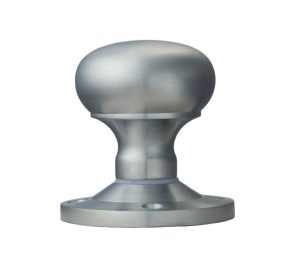 Manital Victorian Mushroom 64Mm Diameter Base Unsprung Mortice Door Knob (Face Fixed), Satin Chrome (Sold In Pairs)