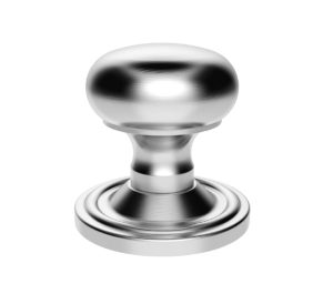 Manital Victorian Mushroom Unsprung Mortice Door Knob (Concealed Fixed), Satin Chrome (Sold In Pairs)