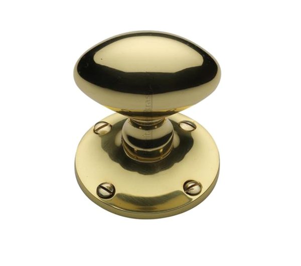 Heritage Brass Mayfair Mortice Door Knobs, Polished Brass (Sold In Pairs)