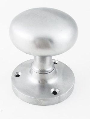 Mushroom Mortice Door Knobs- 56mm- Satin Chrome Polished