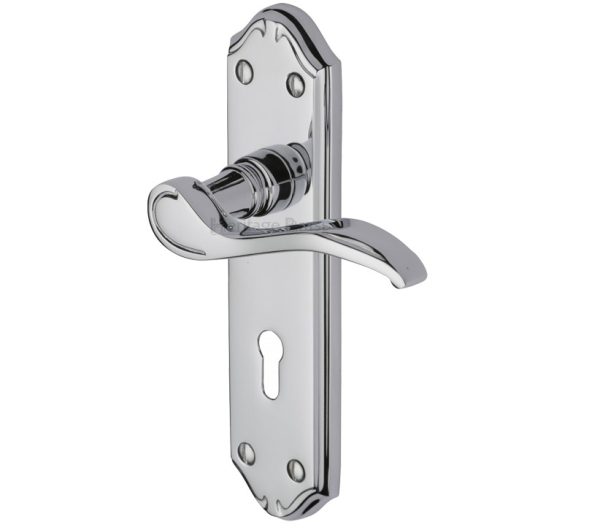 Heritage Brass Verona Polished Chrome Door Handles (Sold In Pairs)