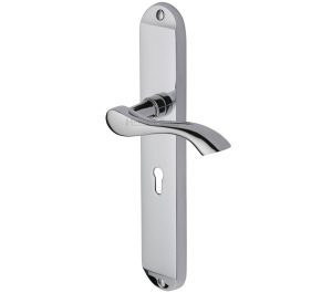 Heritage Brass Algarve Long Polished Chrome Door Handles (Sold In Pairs)