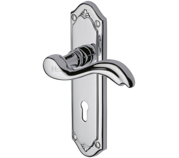 Heritage Brass Lisboa Polished Chrome Door Handles (Sold In Pairs)