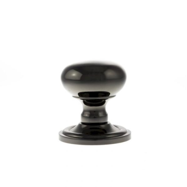 Atlantic Old English Harrogate Solid Brass Mushroom Mortice Knob, Black Nickel - OE58MMKBN