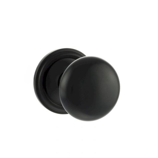 Atlantic Old English Harrogate Solid Brass Mushroom Mortice Knob, Matt Black - OE58MMKMB (sold in pairs)