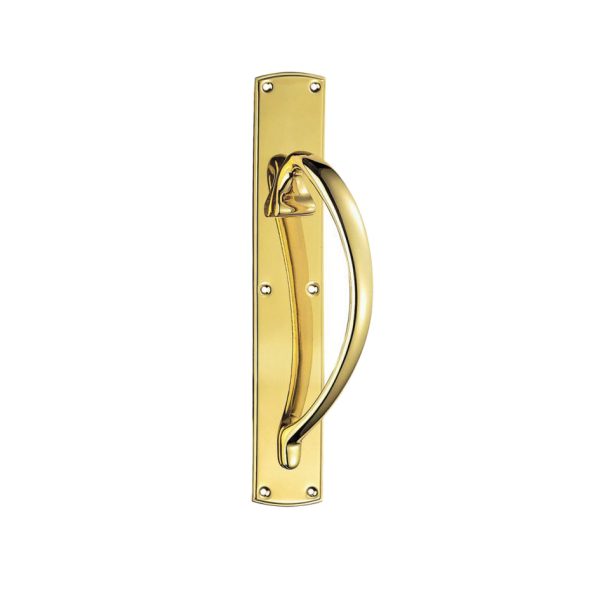 Large Pull Handle (Left Or Right Hand), Polished Brass