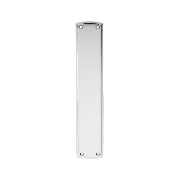 Ornate Finger Plate (382Mm X 75Mm), Polished Chrome