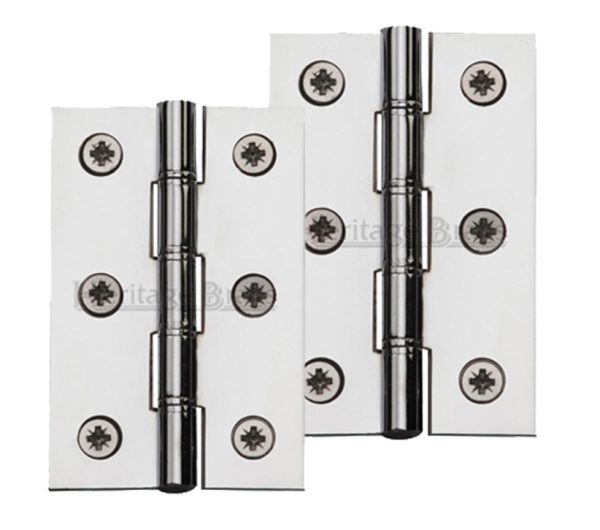 Heritage Brass 3 Inch Double Phosphor Washered Butt Hinges, Polished Chrome (Sold In Pairs)