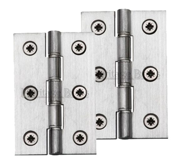 Heritage Brass 3 Inch Double Phosphor Washered Butt Hinges, Satin Chrome (Sold In Pairs)