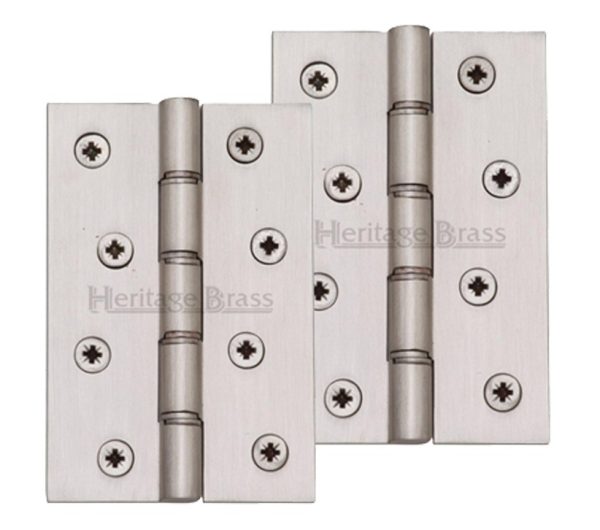 Heritage Brass 4" X 2 5/8" Double Phosphor Washered Butt Hinges, Satin Nickel (Sold In Pairs)