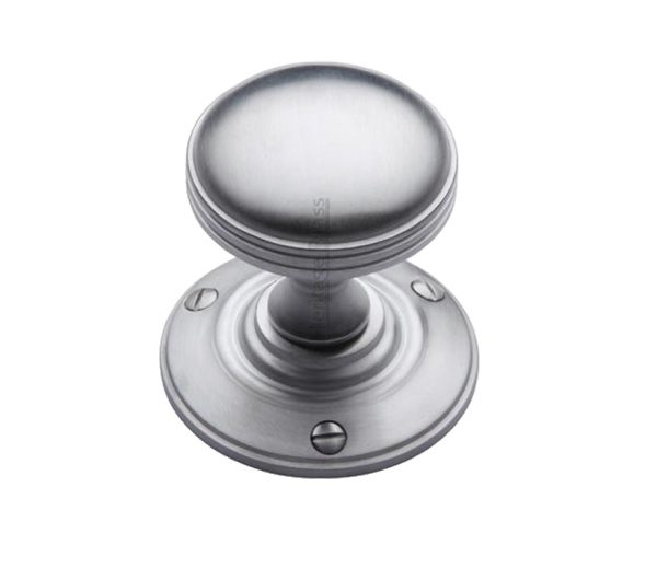 Heritage Brass Richmond Mortice Door Knobs, Satin Chrome (Sold In Pairs)