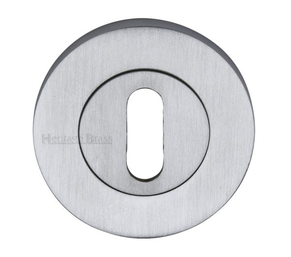 Heritage Brass Standard Key Escutcheon, Satin Chrome