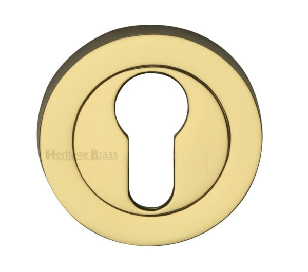 Heritage Brass Euro Profile Key Escutcheon, Polished Brass