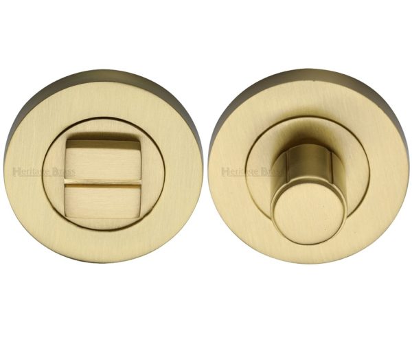 Heritage Brass Round Turn & Release (53Mm Diameter), Satin Brass