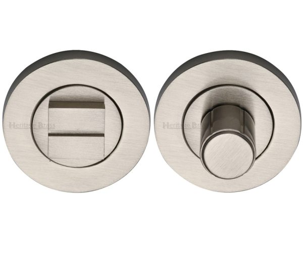 Heritage Brass Round Turn & Release (53Mm Diameter), Satin Nickel