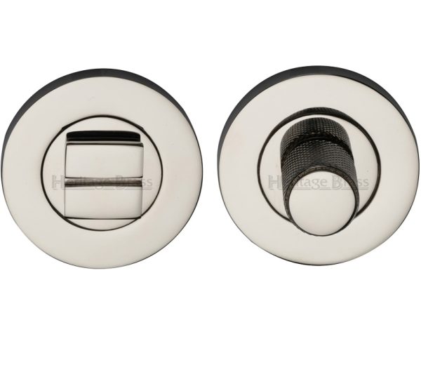 Heritage Brass Round Knurled Turn & Release (53Mm Diameter), Polished Nickel