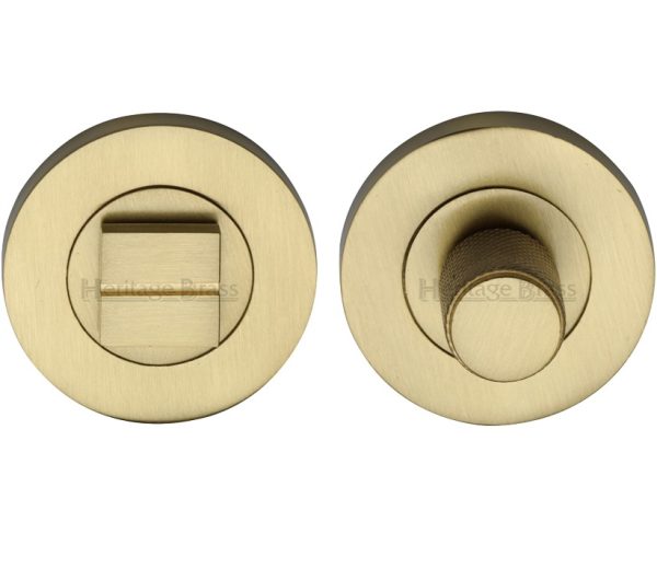 Heritage Brass Round Knurled Turn & Release (53Mm Diameter), Satin Brass