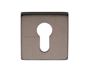 Heritage Brass Euro Profile Square Key Escutcheon, Matt Bronze